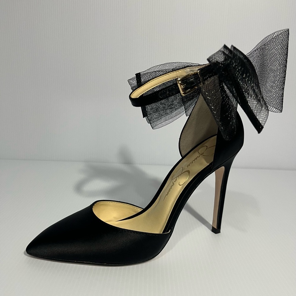 Jessica Simpson Phindies Oversized Tulle Bow Back Dress Pumps